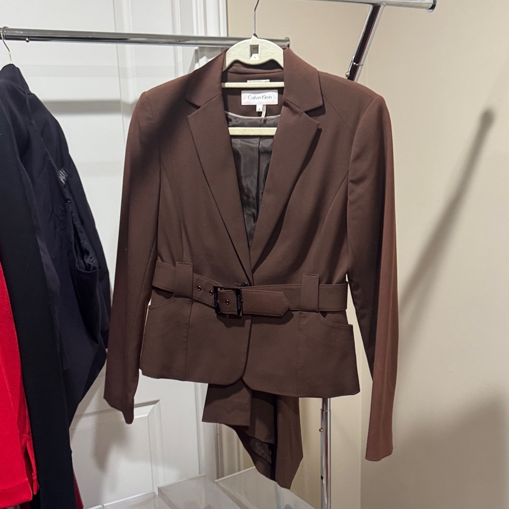 Calvin Klein Women's Chocolate Brown Blazer